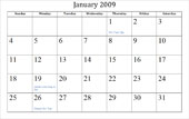January 2009 Calendar