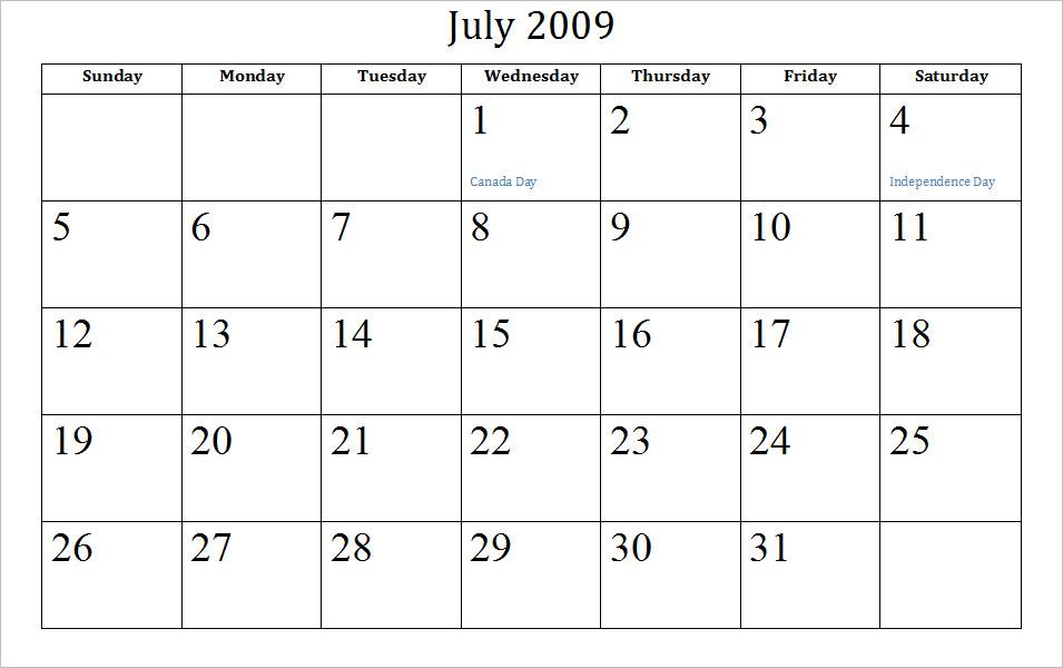 Free printable calendar : july january 2010 printable calendar. Free printable calendar : july