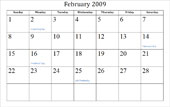 February 2011 Calendar