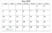 May 2011 Calendar