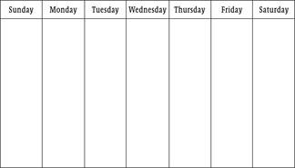 Blank Weekly Calendar