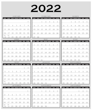 2022 Calendar Thumbnail