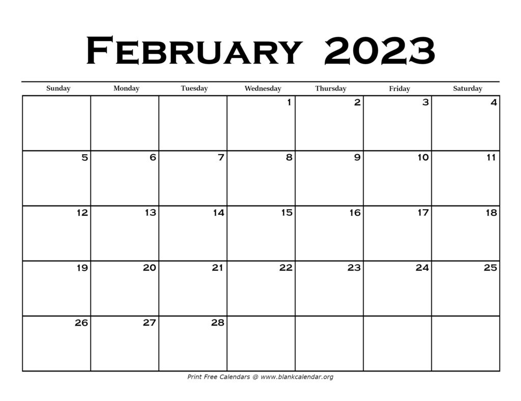 February 2023 Calendar