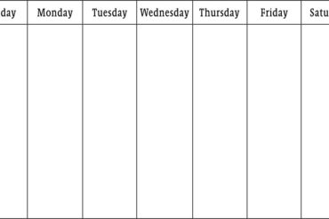 Blank Weekly Calendar